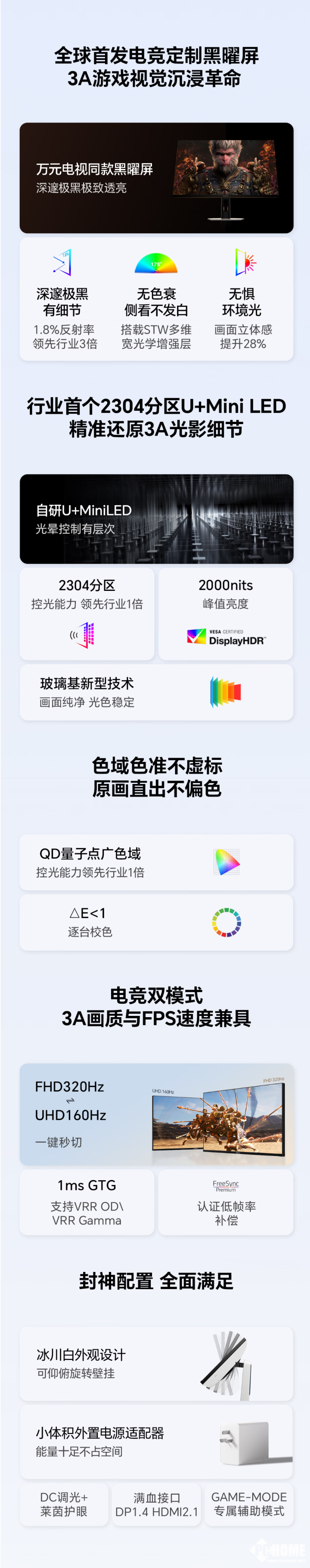 海信推大圣G9电竞显示器 双模MiniLED国补319818www威尼斯网址9元(图2)